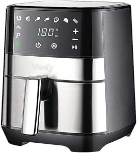 Air Fryer, 1500-Watt Electric Hot Air Fryers Oven & Oilless Cooker for Roasting, LCD Digital Touchscreen with 7 Presets,Nonstick Basket