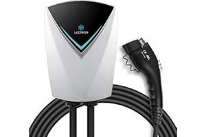 Lectron Electric Vehicle Charging Station 48 Amp - Powerful Level 2 EV Charger (240V) with NEMA 14-50 Plug/Hardwired - V-Box Pro Compatible with All J1772 EVs