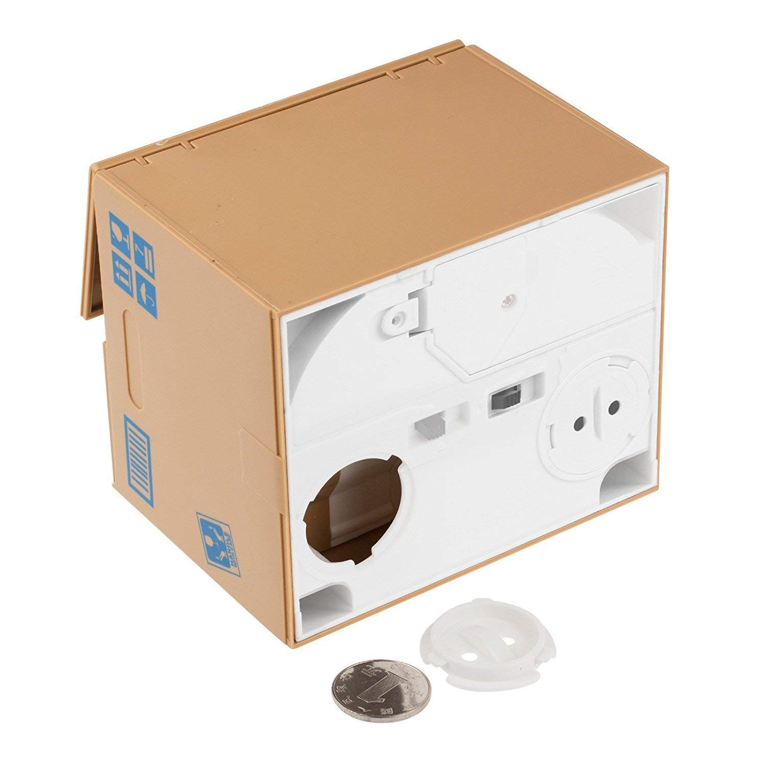 Toy Banks HmiL-U Automatic cat Stealing Coins Birthday&Christmas Gifts for Kids (Strawberry-Cat)