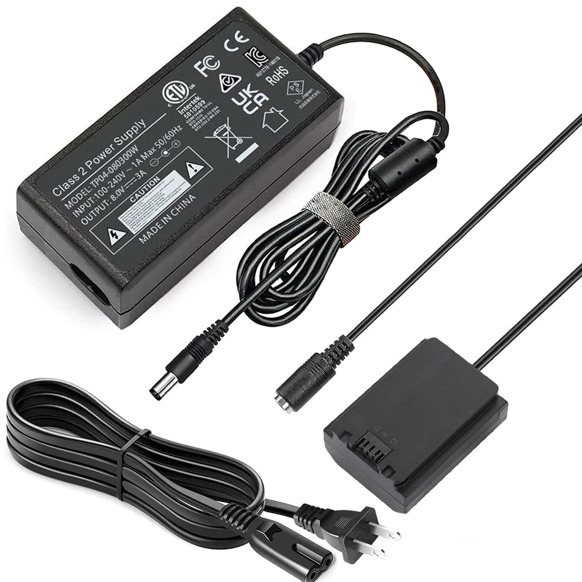 UORLEN NP-FZ100 A7III A7IV Dummy Battery AC Power Adapter Kit for Sony Alpha A7 III, A7 IV, A7SIII A7RIII A7RIV A7RV FX30 FX3 A7C A6600 A6700 A1 ZV-E1 A9, A7R III IV V Cameras