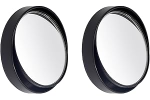 2 Pack Adjustable Cubicle Mirror to See Behind You, YITOBA Stick on Office Desk Mirror for Personal Safety, Office Cubicle De