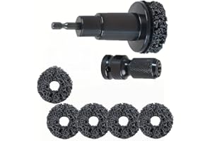 Automotive Wheel Hub Bearing Rust Removal Tool Kit with 5 Polishing Wheels, Brake Disc Cleaner, and Ergonomic Handle for Car 