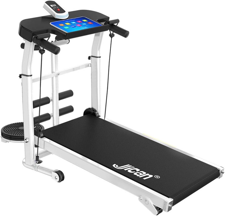 Treadmills Folding Mechanical Multi-function Sit-up Running Machine Non-electric (Color : Black, Size : 115x55x110cm)