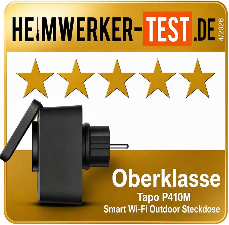 P410M WLAN Outdoor Steckdose, Smart Home Plug mit Stromzähler, IP54, funktioniert mit Alexa, Google Assistant, Siri, SmartThings & Matter, Fernsteuerung, Zeitplan, 2,4 GHz, 3680W/16A