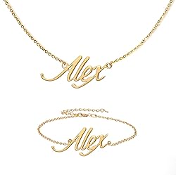 Aoloshow Stainless Steel Personalized Name Necklace