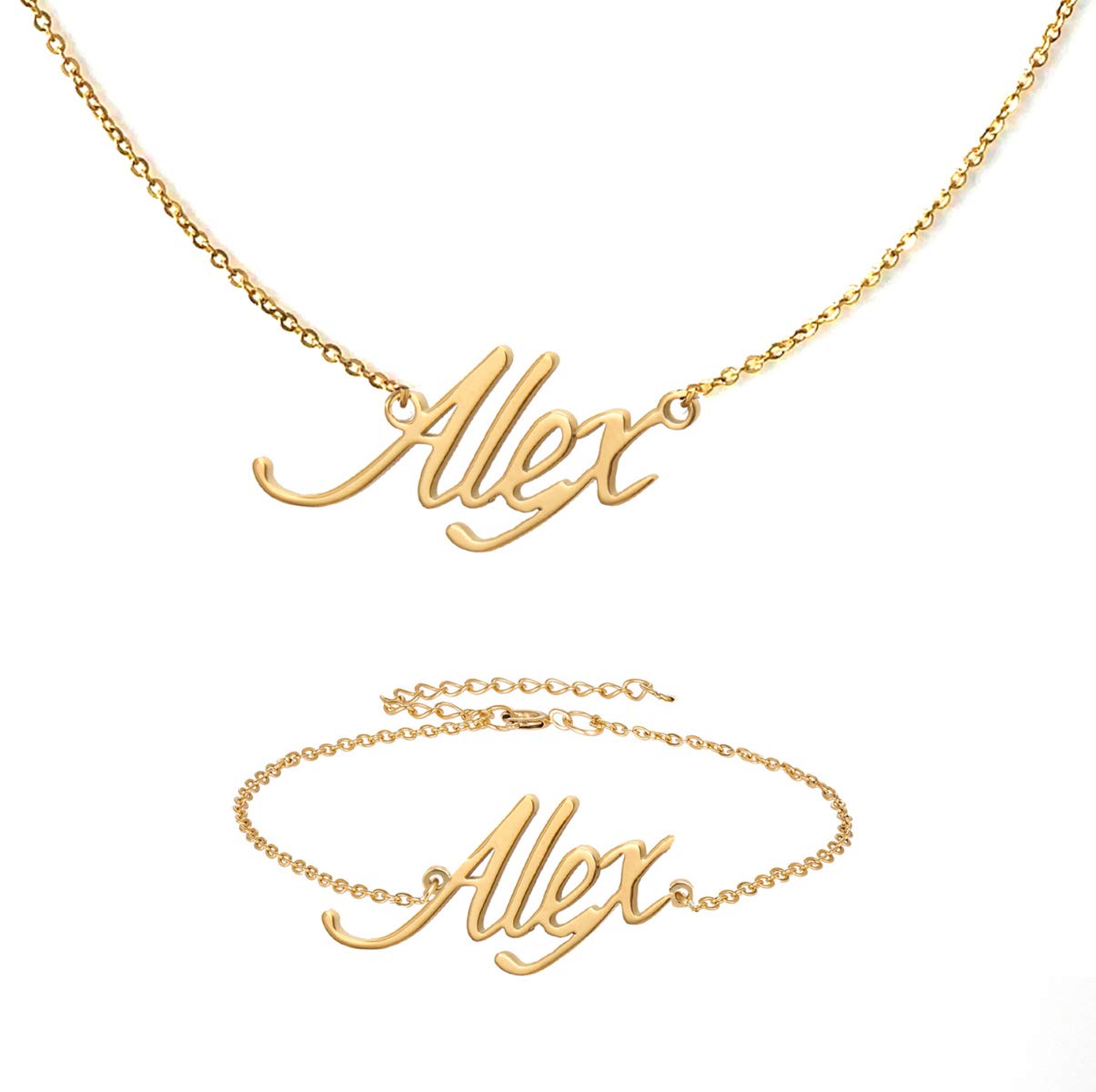 Aoloshow Stainless Steel Personalized Name Necklace