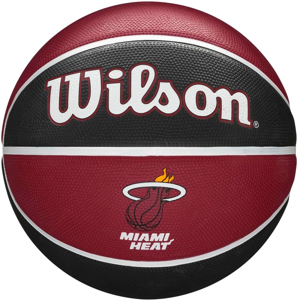 Wilson NBA Team Tribute Miami Heat Outdoor Rubber Size 7 Basketball