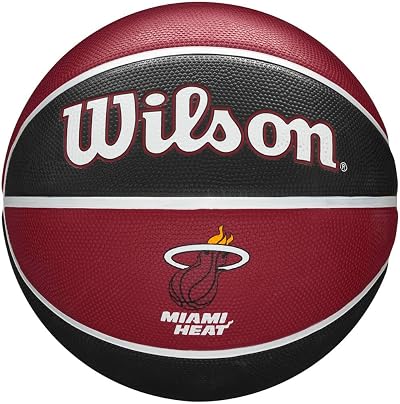 Wilson NBA Team Tribute Miami Heat Outdoor Rubber Size 7 Basketball