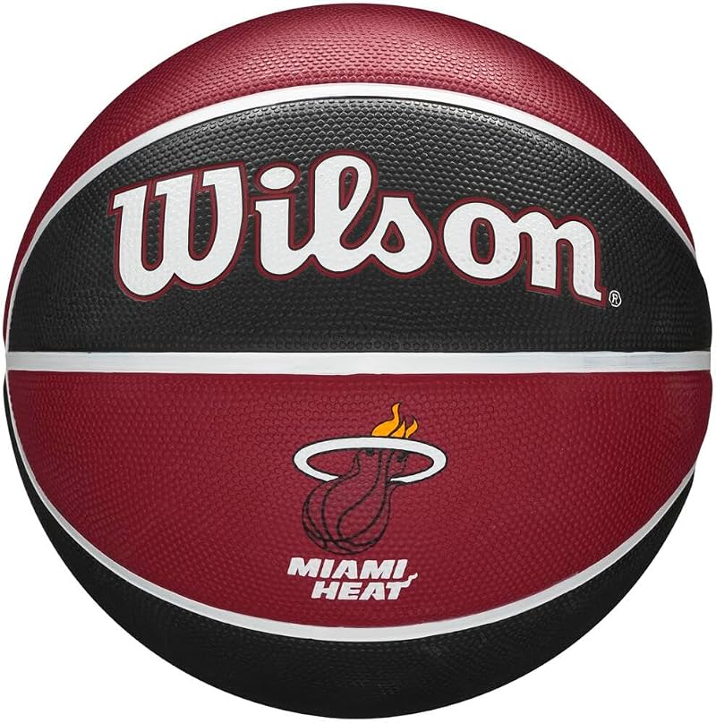 Wilson NBA Team Tribute Miami Heat Outdoor Rubber Size 7 Basketball