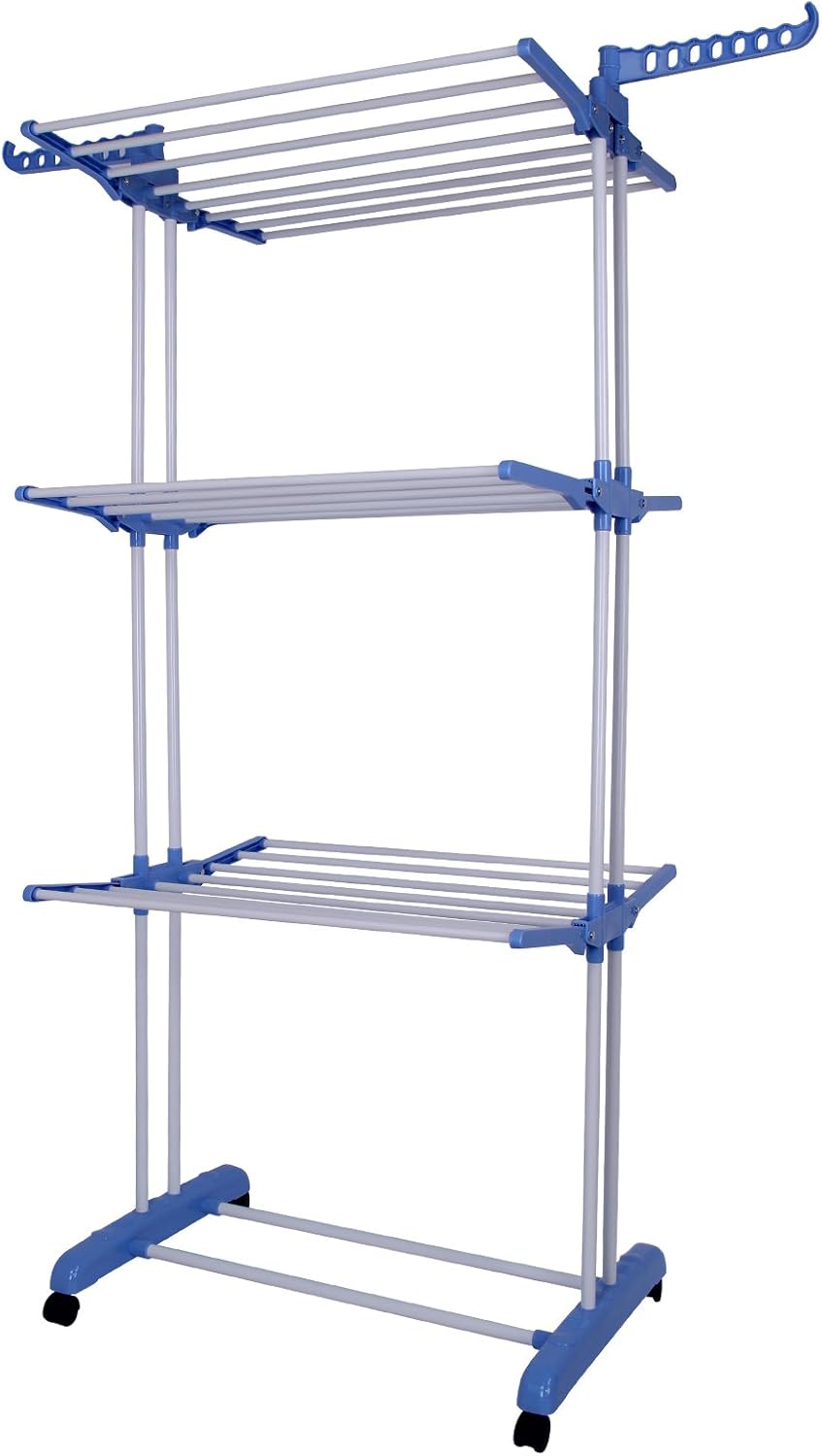 Shoze Large 3 Layer Tier Clothes Airers Clothes Horse Indoor Outdoor