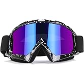 JAMIEWIN ATV Goggles for Dirt Bike, Motorcycle, Motocross, UTV, MX, Offroad Riding - Anti UV, Dustproof, Anti Fog, Racing, Skiing Goggles for Men, Women, Youth, Kids