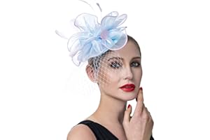 FEIMA Fascinators Hat for Women Girls Cocktail Tea Party Headband Flapper Headpiece Kentucky Derby Wedding Ha