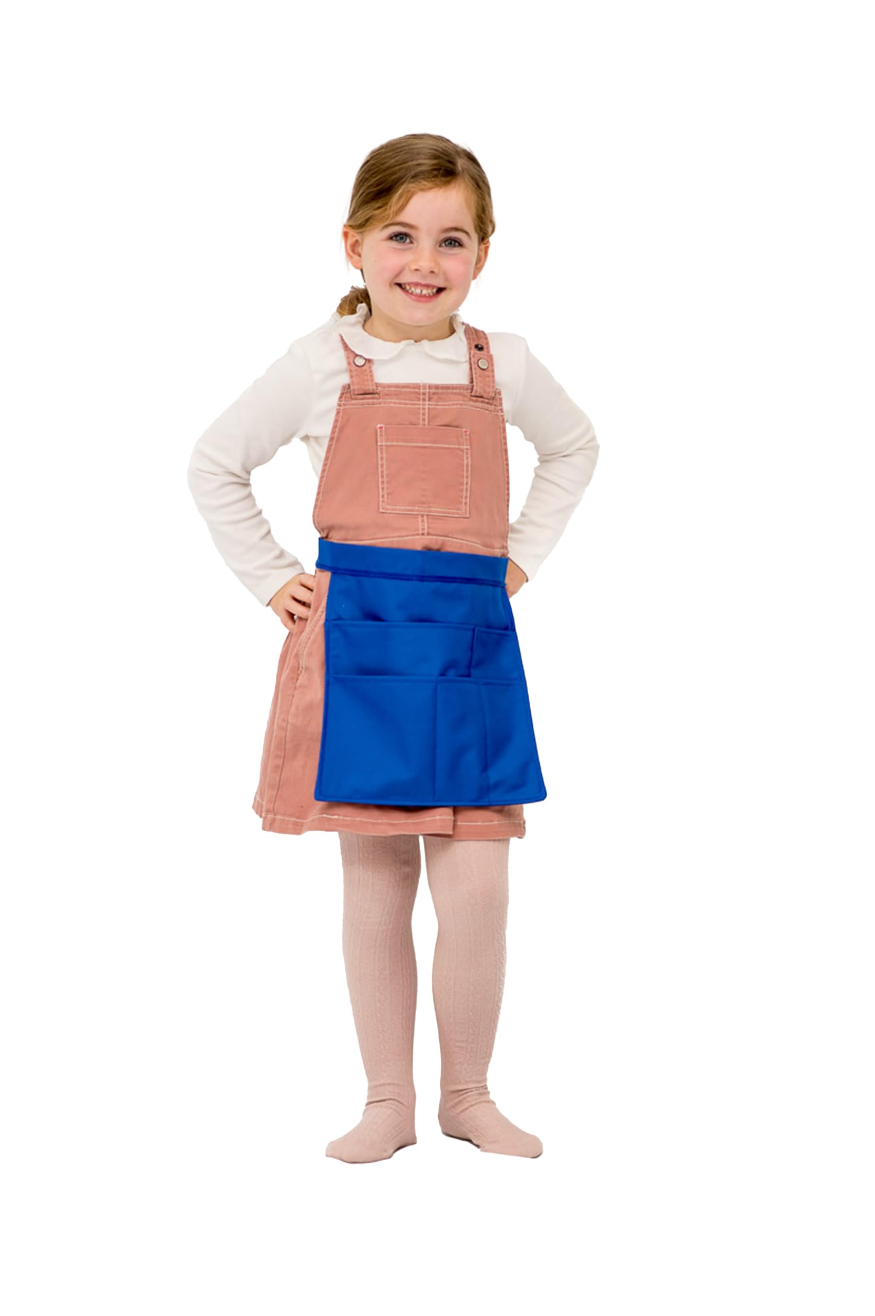 PRETEND TO BEE Activity Writing Belt/Apron, Artists Art Tool Storage, Blue, 3+ Years