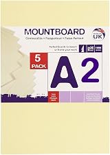 Daler Rowney Graduate Cream Core A2 Mountboard Pack 5 Ivory Smooth 1.25mm