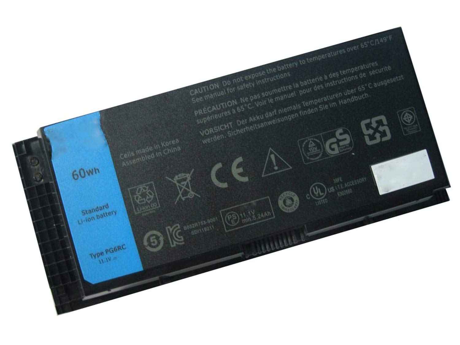 PG6RC FV993 0TN1K5 R7PND T3NT1 N71FM Laptop Replacement Battery for Dell Precision M6600 M6700 M4600 M4700 M4800 M6800 Series (11.1V 60Wh)