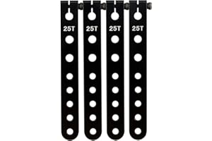 DJX 4PCS Aluminum 25T Servo Arm Horns for All 1:10 2WD/4WD ECX331007 RC Car (Black)