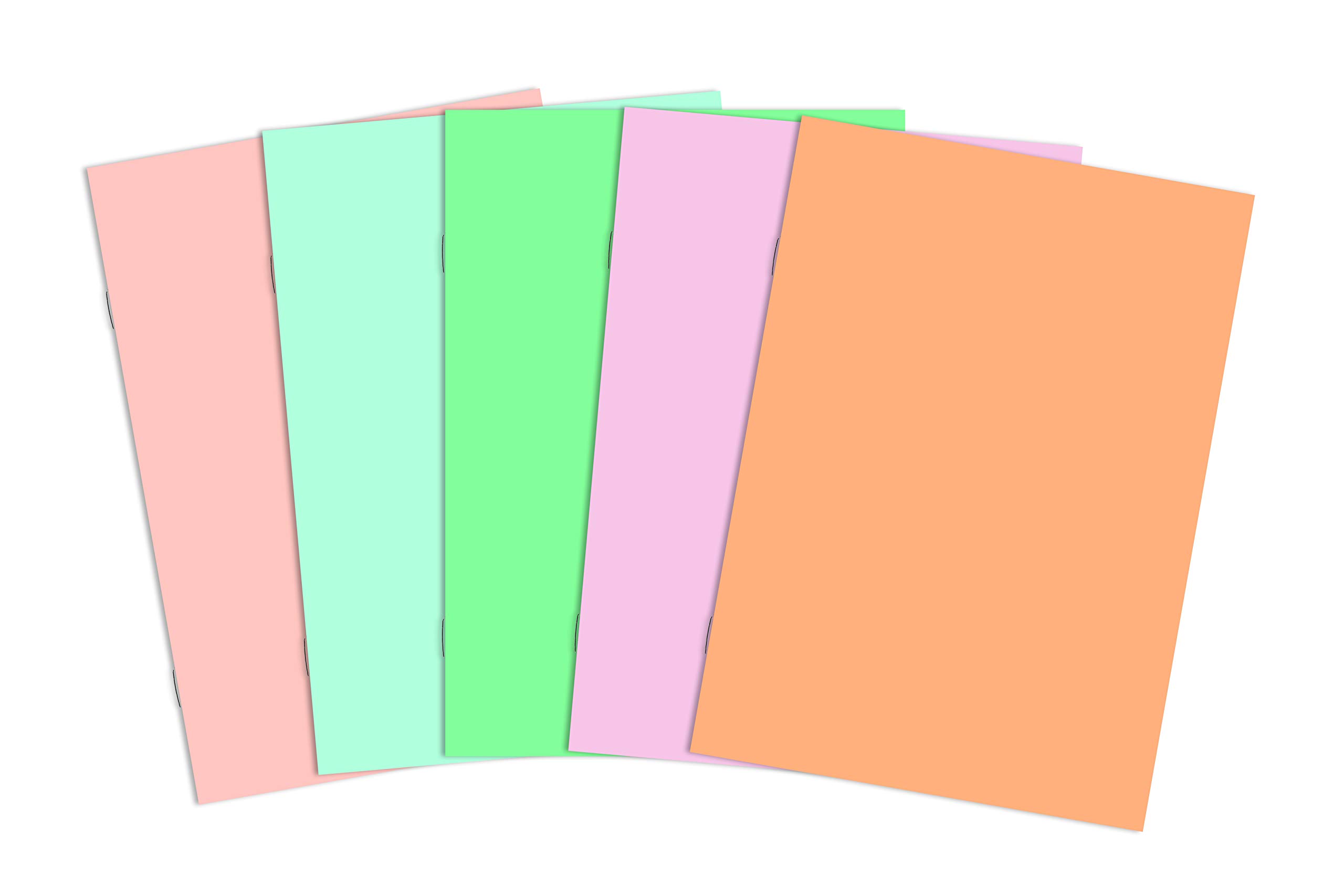 Silvine A5 Pastel Coloured Sketchbooks in 5 Assorted Colours - 40 Pages (20 Sheets) 140gsm Textured White Cartridge Paper [Pack of 10],481PS