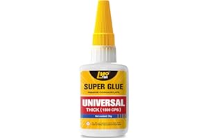 LMQ LASH Super Glue Thick CA Glue Clear 30 Gram, Heavy Duty Superglue Instant Cyanoacrylate Adhesive for Plastic Ceramic Leather Metal Glass Wood Pla Shoe Sole Repair, Strong Oily Liquid Bonding