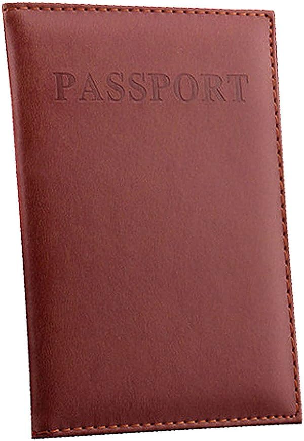iYmitz Faux PU Leather Dedicated Travel Passport ID Card Cover Holder Case Protector Organizer Holders Cover Wallet Blocking Card Case Travel Accessories for Men Women