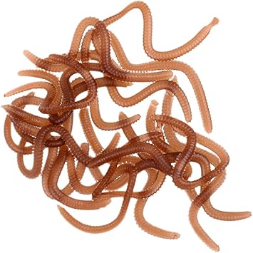 Amazon 約個入り 箱 ソフト ワーム ルアー ウジ虫 人工 餌 9cm Perfk ルアー