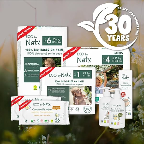ECO BY NATY NURSING PADS – NIPPLE PADS FOR BREASTFEEDING MOTHERS, PREGNANCY AND POSTPARTUM, MADE FROM PLANT-BASED MATERIALS (30 PADS)