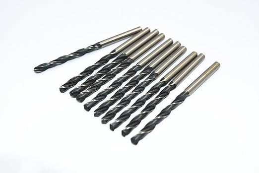 Generic 10 Pcs Twisted Drill Bits HSS M2 0.18 Drill Dia. Drilling Tool Stainless Steel Spiral