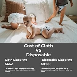 Nora's Nursery Cloth Diapers 7 Pack with 7 Inserts
