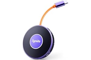 Synido Audio Interface Portable Music Recording Audio Interface 24-bit 48 kHz Live Streaming while Charging Comes with Cable USB Audio Converter for iPhone, iPad, Android, Mac and PC