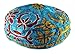 Light Blue Buchari Hand Embroidered Kippah Bucharian Yarmulke Jewish Yamaka by aJudaica - 56cm /22