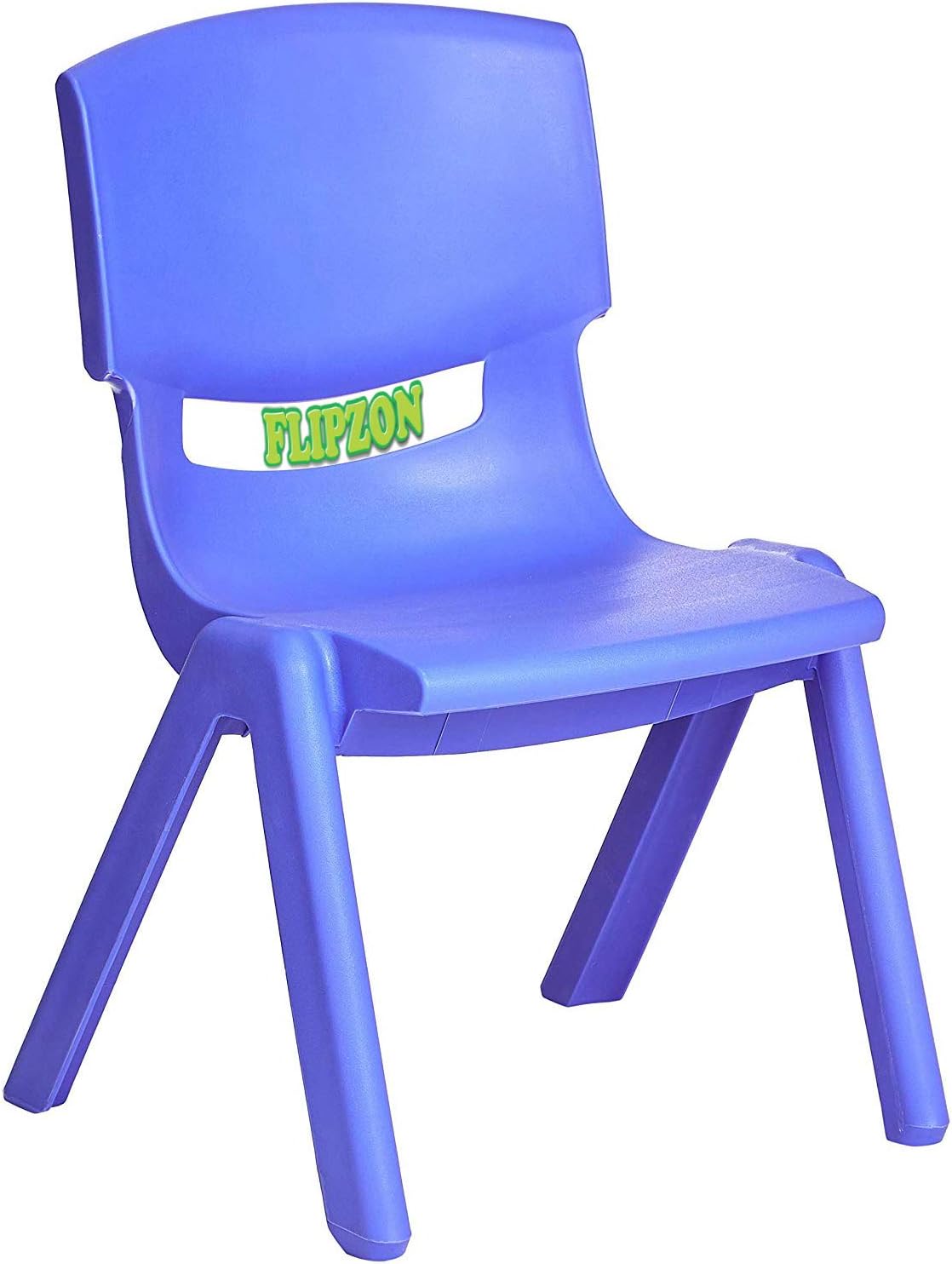 Flipzon Strong and Durable Plastic Stackable School Baby Chair (Blue)