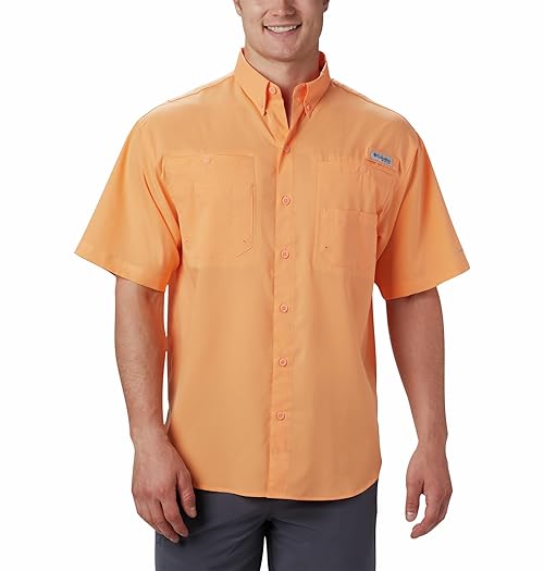 Columbia Men's Big and Tall Tamiami II SS Shirt, Bright Nectar, 5X