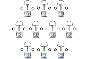 MOTO4U Quick Release D-Ring Race Fasteners 17mm Chrome Silver (10 Pack)