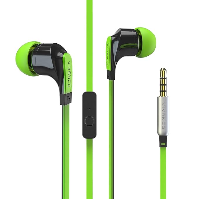 Vivanco Talk In-Ear Stereo Headset mit Mikrofon, Kopfhörer, Ohrhörer für Smartphone, Handy, MP3-Player, mit Fernbedienung und