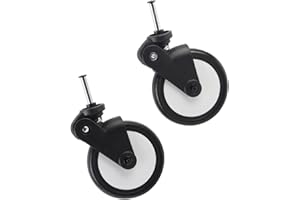 TARSHYRY Baby Stroller Wheels, Rubber Replacement Wheels for Yoyo Yoya Vovo Kiddopotamus, with 360 Degree Rotation and Easy I