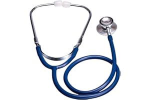 Novamedic Classic Blue Dual Head Stethoscope, 22-inch, Adult Size Stethoscope for Nurses, Doctors, ETMs, Nursing Homes, Cardiac Diagnostic, Cardiology and Medical Supplies Kit