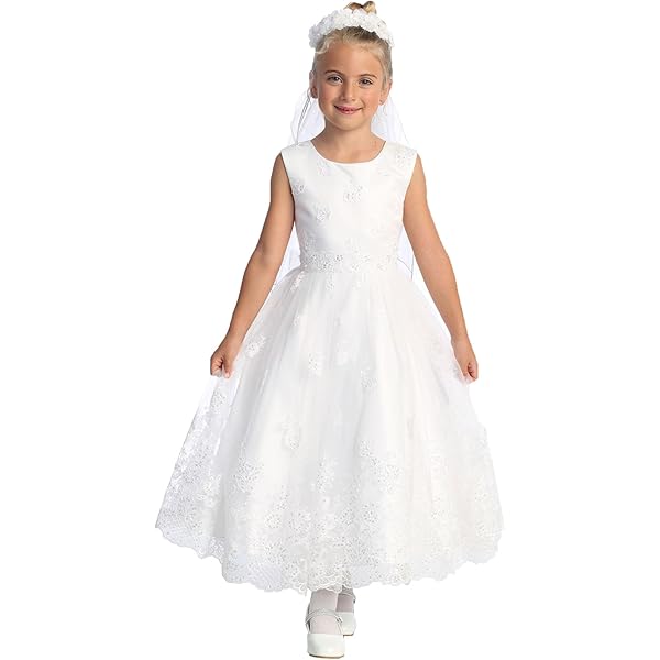 Amazon.com: Girls First Communion Dress Size 6 First Communion Dress for  Girls 1st Communion Dress Vestidos de Primera comunin nia holy Catholic  First Communion Dresses LDS Baptism Dress Primera comunion White: Clothing,