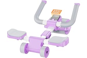 DODIDXYZ Ab Roller Wheel with Elbow Support and Timer, Automatic Rebound Abdominal Wheel for Effective Abdominal,Perfect Exercise Ab Wheel for Core Workout Home/Gym（Purple）