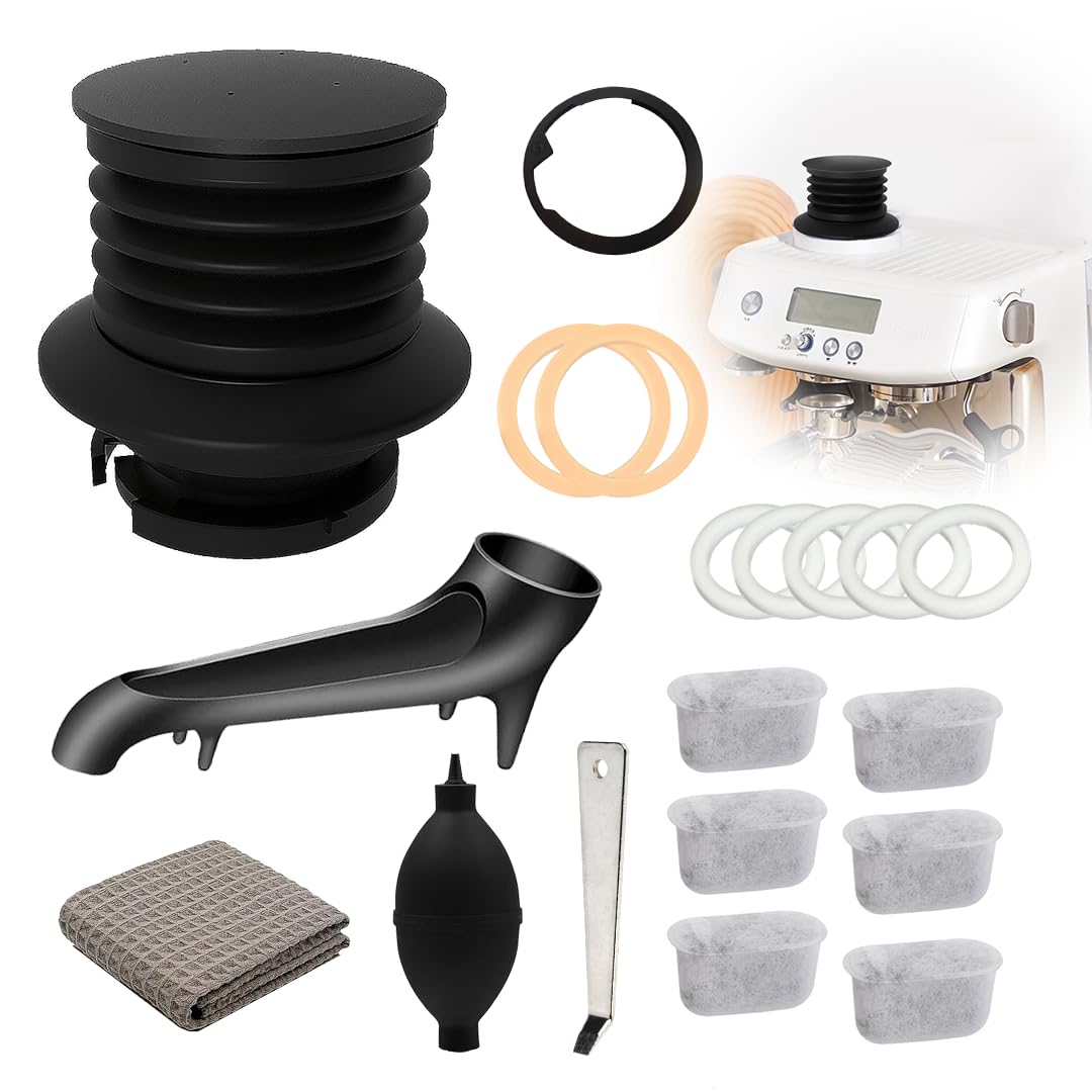 Photo 1 of 19Psc with Single Dose Hopper,Silicone Steam Ring,Water Filter,Felt Washer,Water Tank Funnel, Portaflter Removal,Air blower,towel for Breville Barista Express,Pro,Touch(BES870878880 (Black Aluminum)