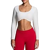 Aoxjox Long Sleeve Crop Tops for Women Define Sculpt Workout Cropped T Shirt Top