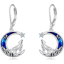 Wolf Earrings 925 Sterling Silver Wolf Stud Earrings Animal Wolf
