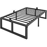 Yitong Angel Twin Bed Frame, 18 Inch High 3500 lbs Heavy Duty Metal Platform, Mattress Foundation with Steel Slat Support/No Box Spring Needed/Noise Free/Non-Slip/Easy Assembly