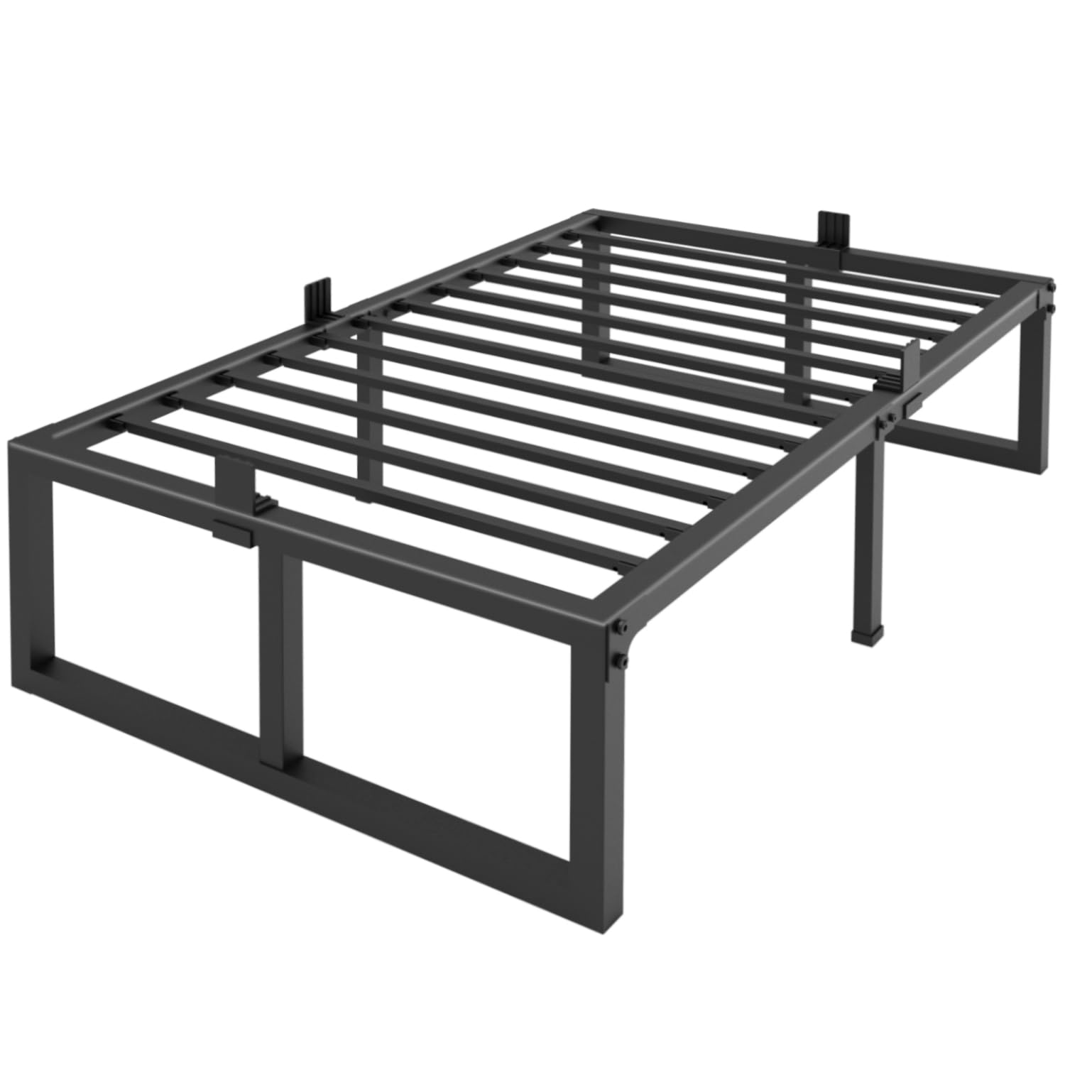 Photo 1 of Yitong Angel Twin XL Size Bed Frame, 18 Inch Heavy Duty Support 3500 lbs Metal Platform, No Box Spring Needed/Noise Free/Non-Slip/Steel Slat Support/Easy Assembly