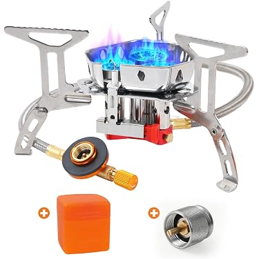 Réchaud à gaz butane pliable pour extérieur, camping, randonnée, pique