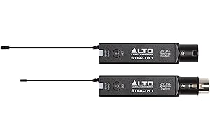 ALTO Stealth 1 Mono UHF XLR Wireless Audio System, Transmitter and Receiver for Powered Speakers, Mixers and Dynamic Micropho