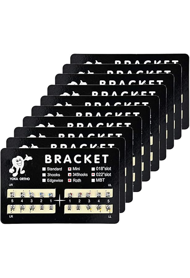 Lot De 3 Supports Orthodontiques AZDENT Mini Roth .022 Avec Crochets - Neuf Pour Laboratoire