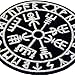 EmbTao Glow in Dark Vegvisir Viking Compass Norse Rune Morale Tactical Embroidered Applique Fastener Hook&Loop Patch