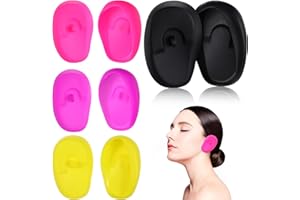 DOITOOL 4 Pairs Silicone Ear Protective Covers for Hair Care, Heat-resistant and Waterproof Ear Protectors