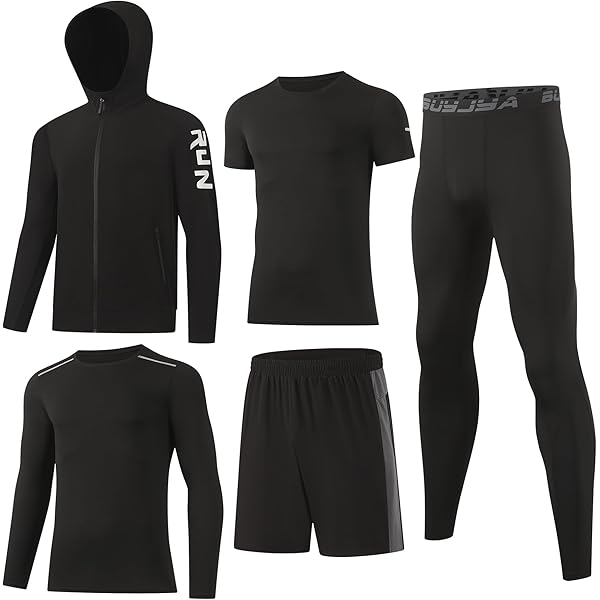 JULY'S SONG Sportbekleidung für Herren Kompression 5pcs Set Fitness JULY'S SONG Sportbekleidung für Herren Kompression 5pcs Set Fitness
