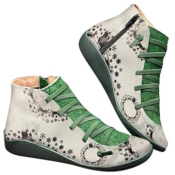 Futurelove 2019 New Womens Arch Support Boots With Side Zipper Ankle Boots Leather Comfortable Damping Shoes Platform Wedge Booties Christmas
