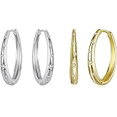 Elegant Hoop Earrings for Women Star Silver/Gold Plated Earrings Hypoallergenic Earring for Women Jewelry Gifts for Christmas,Valentine's Day,Anniversary